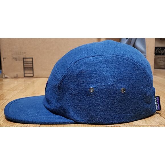 PATAGONIA - Maclure Hat P-6 Label 5 Panel Stone Blue Organic Cotton Outdoor OSFM - Picture 2 of 10